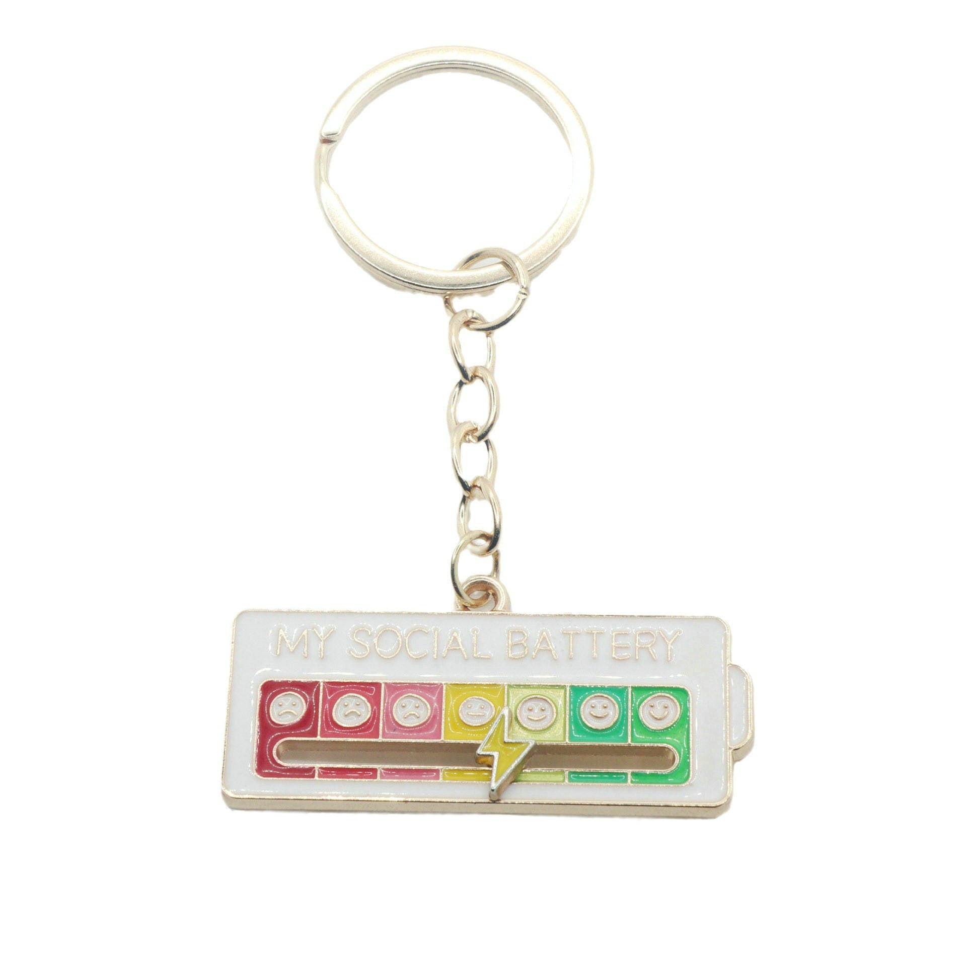 Wholesale Movable Battery Power Girl Rainbow Zinc Alloy Keychains